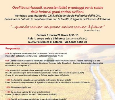 Qualita', ecosostenibilita' e vantaggi per la salute delle farine di grani antichi siciliani